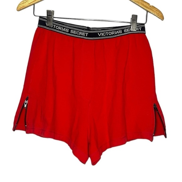 Victoria’s Secret Red High Wiasted Boxer Shorts with Zipper Sides Medium - Picture 1 of 6